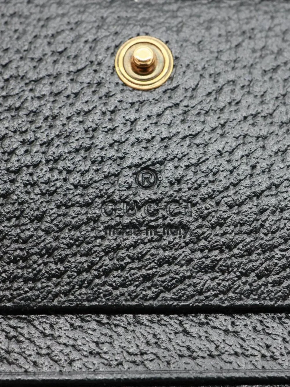 Gucci  Diana Small Bamboo Leather Card Case Wallet Black 658244
